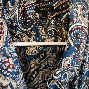 Talbots Multicolor Paisley Top